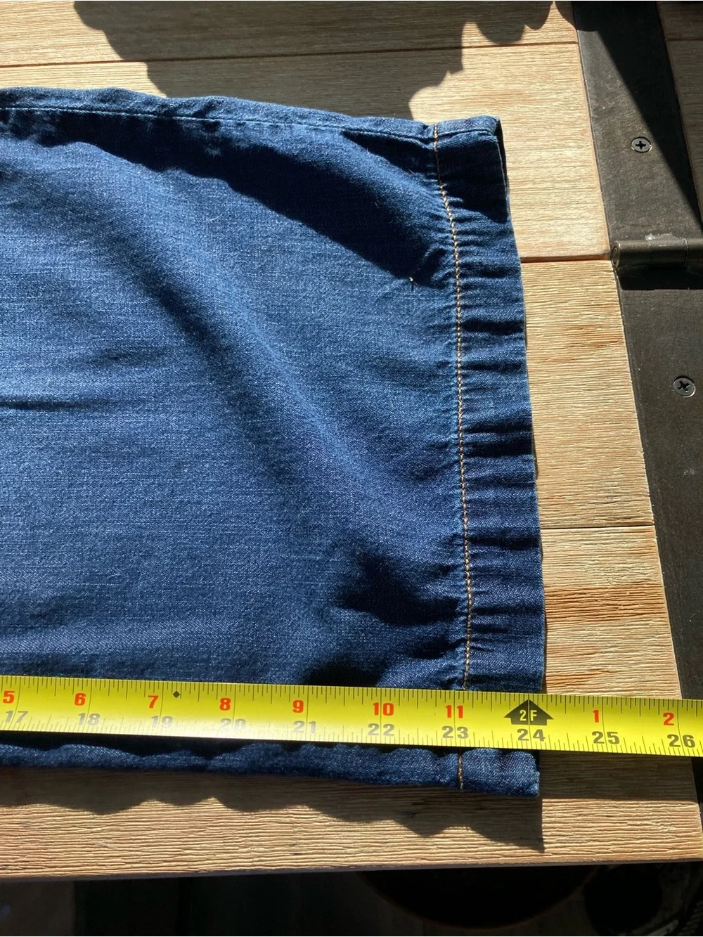Seven7 Wide Leg Crop Jeans Size 6 Blue Denim High Rise Culotte Pants - Picture 8 of 9